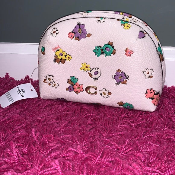 Coach Julienne Cosmetic Case 17 With Floral Print NWT New - Picture 5 of 10